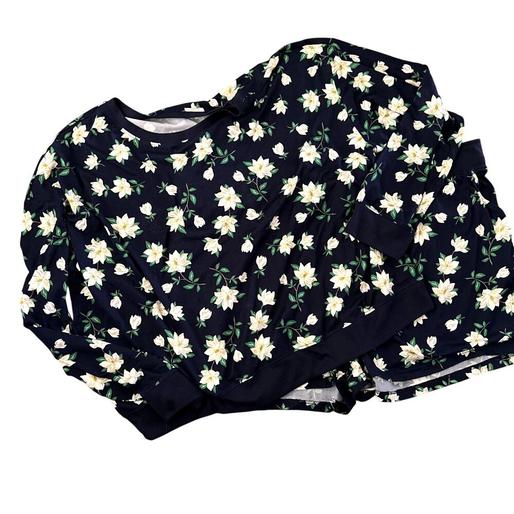 Draper James Floral PJ Sleep Set Shorts Floral Magnolia Plus Size XXL